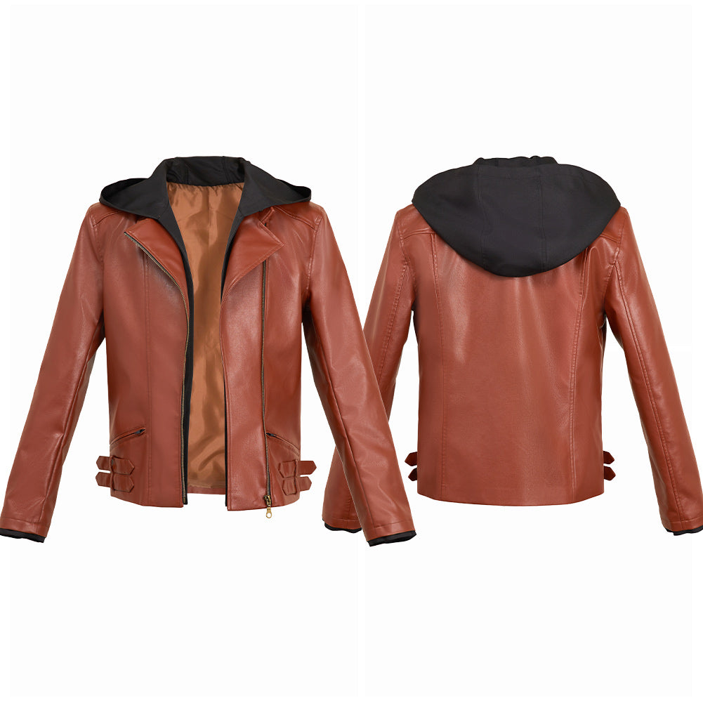 Resident Evil 30e Anniversaire Grace Ashcroft Veste Rouge Brique Cosplay Costume