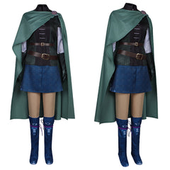 Scarlet et L'Éternité(2025) Princess Scarlet Tenue de Combat Bleue et Verte Cosplay Costume