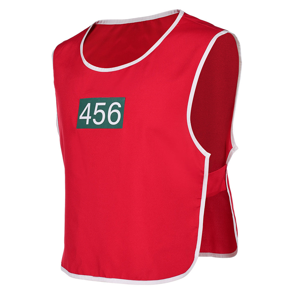 Squid Game 2 Seong Gi-hun Gilet Rouge Cosplay Costume