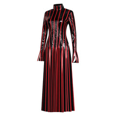 Fate/Stay Night Matou Sakura Robe Rayée Rouge et Noire Cosplay Costume