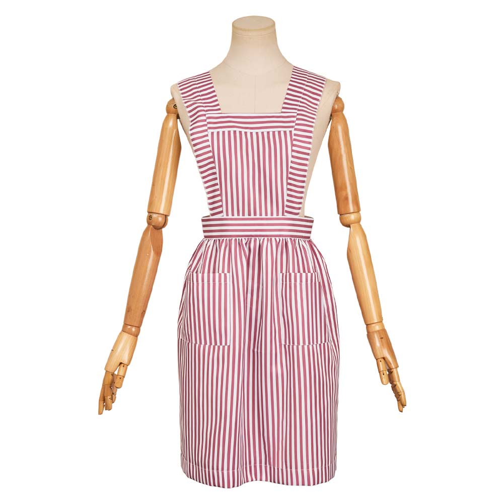 Stranger Things Saison 4(2025) Nancy Tablier Rose à Rayures Cosplay Costume