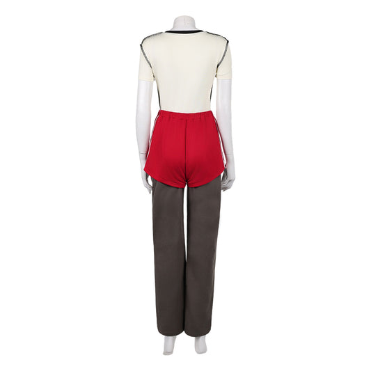 Stranger Things Saison 5 Eleven 11 Jane Hopper Tenue Jaune et Rouge Cosplay Costume