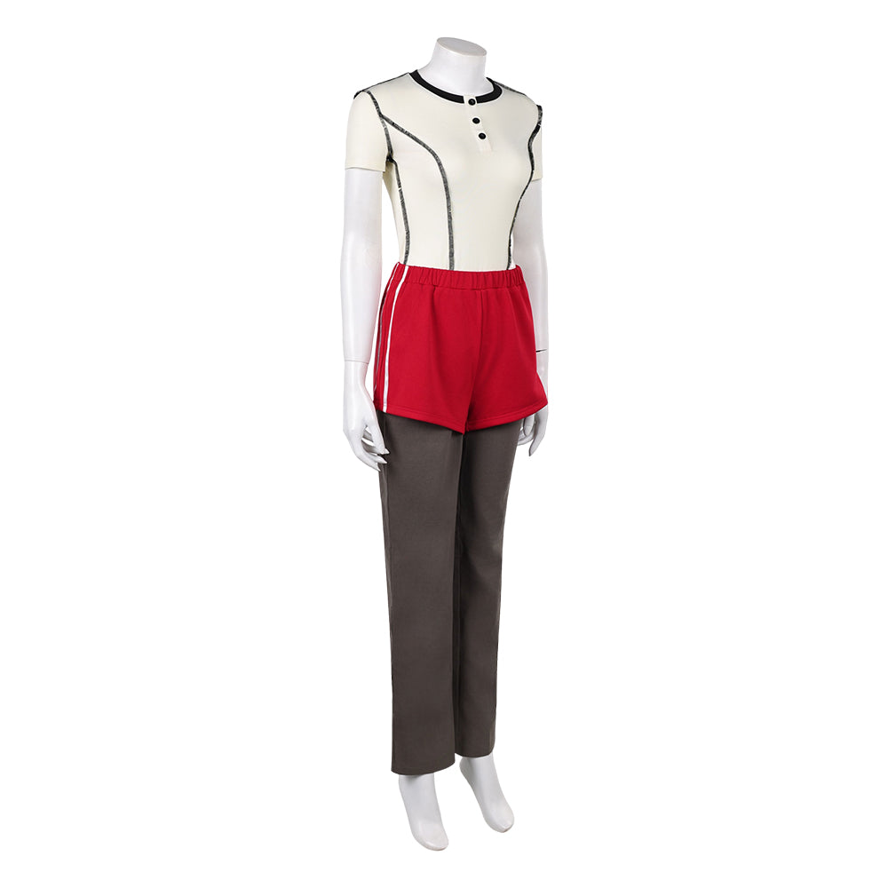 Stranger Things Saison 5 Eleven 11 Jane Hopper Tenue Jaune et Rouge Cosplay Costume