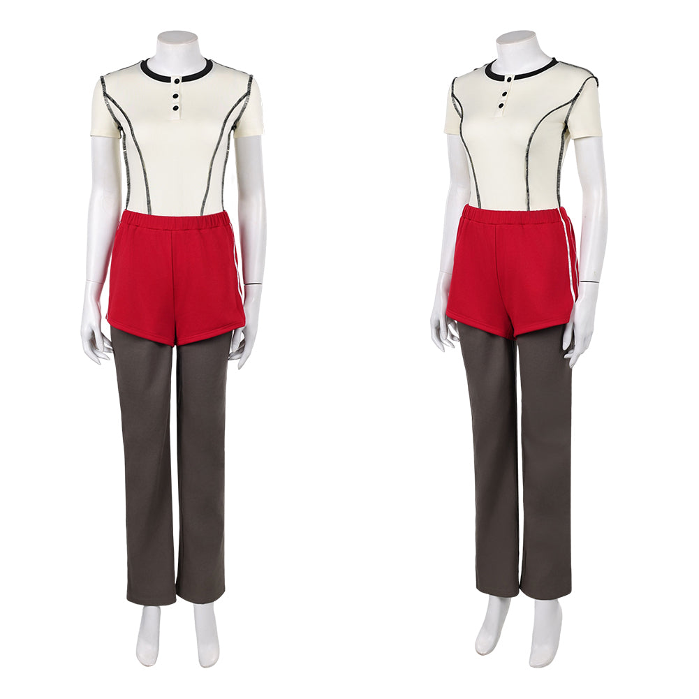 Stranger Things Saison 5 Eleven 11 Jane Hopper Tenue Jaune et Rouge Cosplay Costume