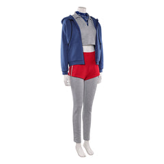 Stranger Things Saison 5(2025) Elven Tenue Grise avec Veste Bleue Cosplay Costume