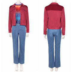 Stranger Things Saison 5(2025) Max Mayfield Tenue Rouge et Bleue Cosplay Costume