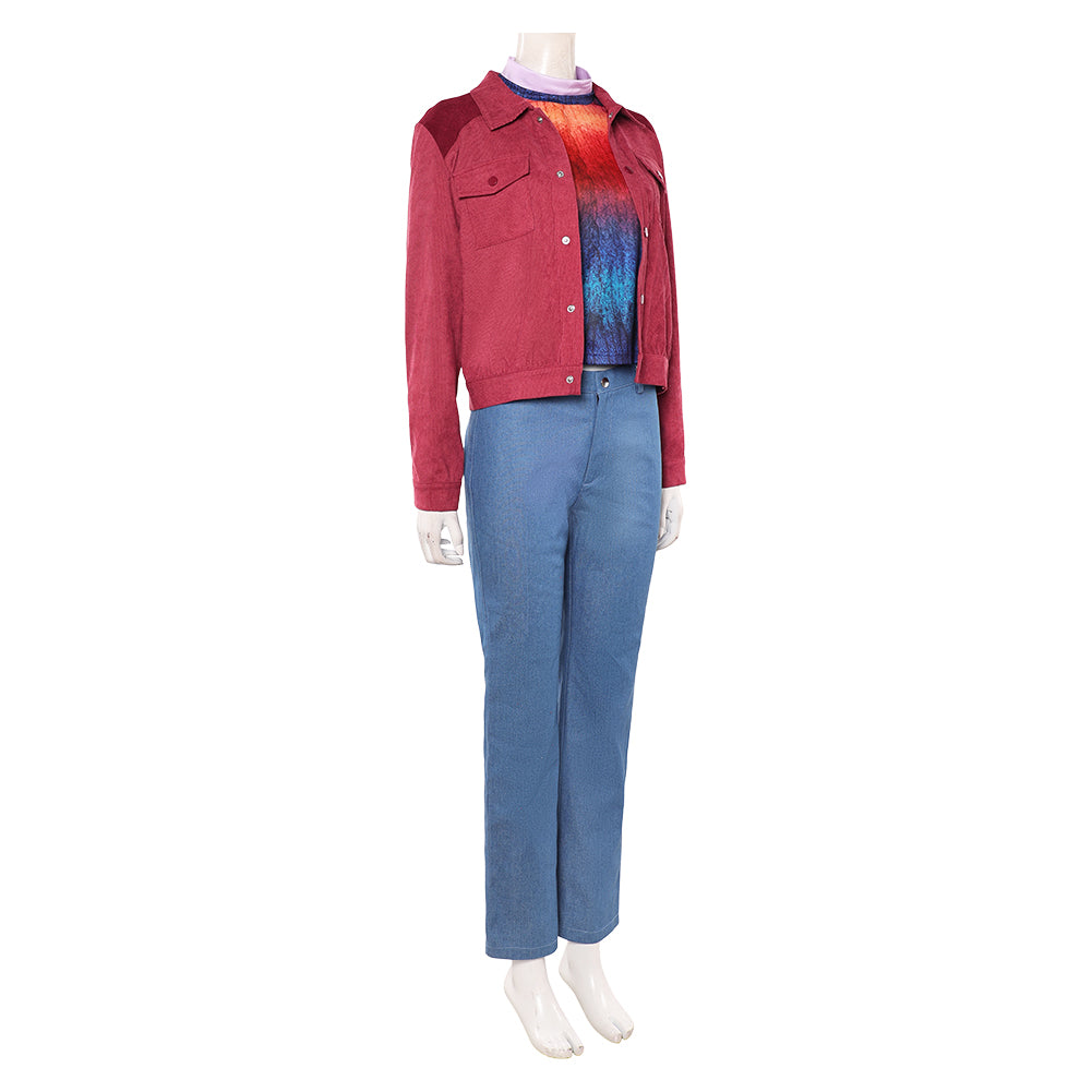 Stranger Things Saison 5(2025) Max Mayfield Tenue Rouge et Bleue Cosplay Costume