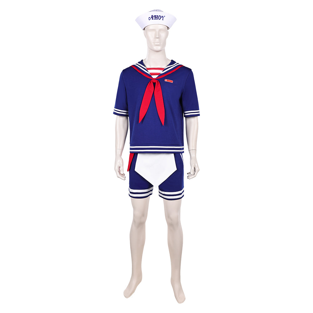 Stranger Things Saison 5(2025) Steve Harrington Tenu de Marin Bleue Cosplay Costume