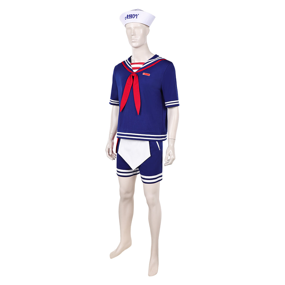 Stranger Things Saison 5(2025) Steve Harrington Tenu de Marin Bleue Cosplay Costume