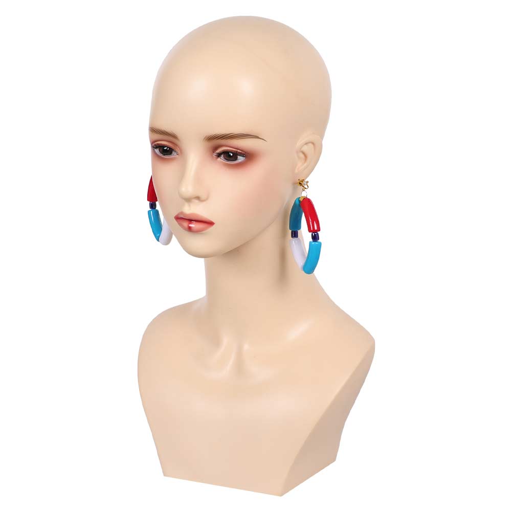 Street Fighter 6 Elena Boucles d'Oreilles+Bracelet Cosplay Accessoires