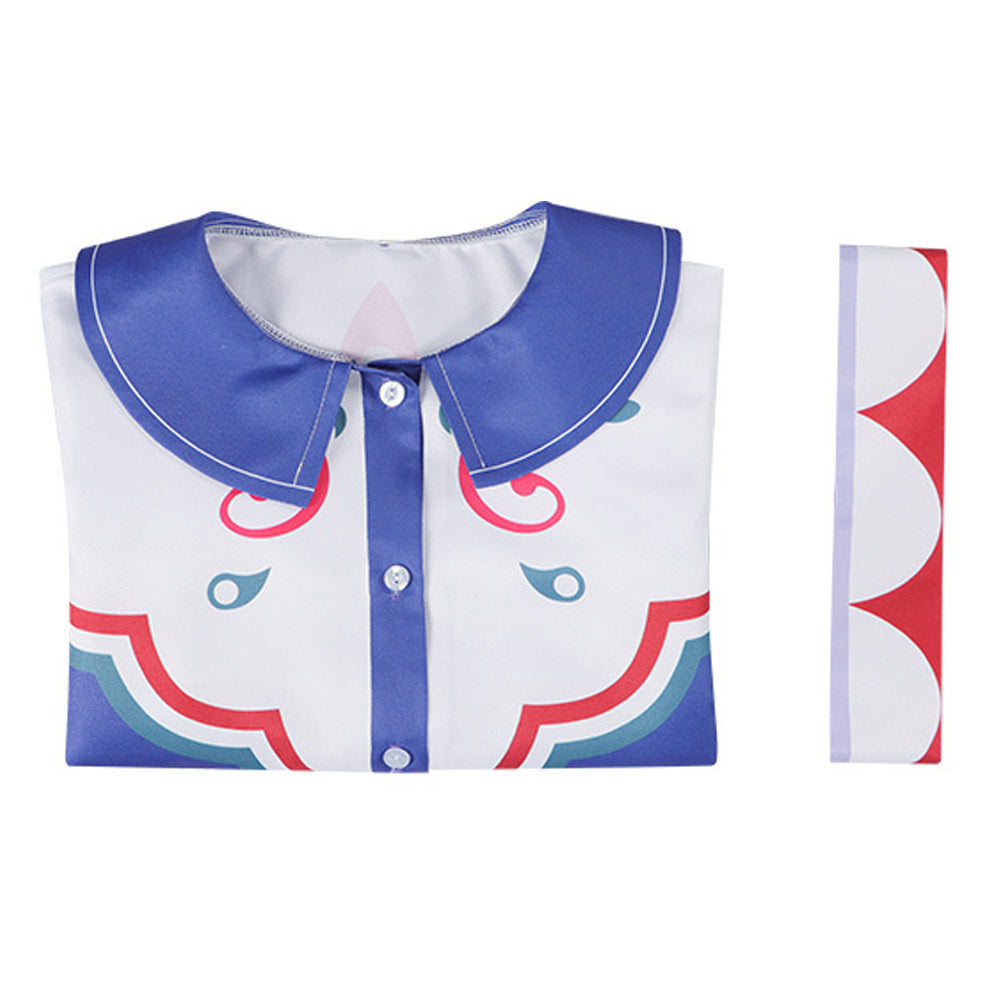 Street Fighter 6 Lily Hawk Haut Bleu Cosplay Costume
