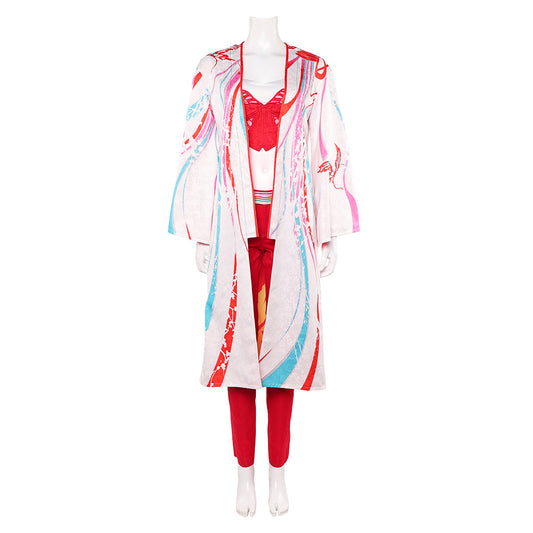 Street Fighter 6 Mai Shiranui Tenue Rouge avec Cape Cosplay Costume