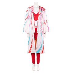 Street Fighter 6 Mai Shiranui Tenue Rouge avec Cape Cosplay Costume