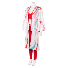Street Fighter 6 Mai Shiranui Tenue Rouge avec Cape Cosplay Costume