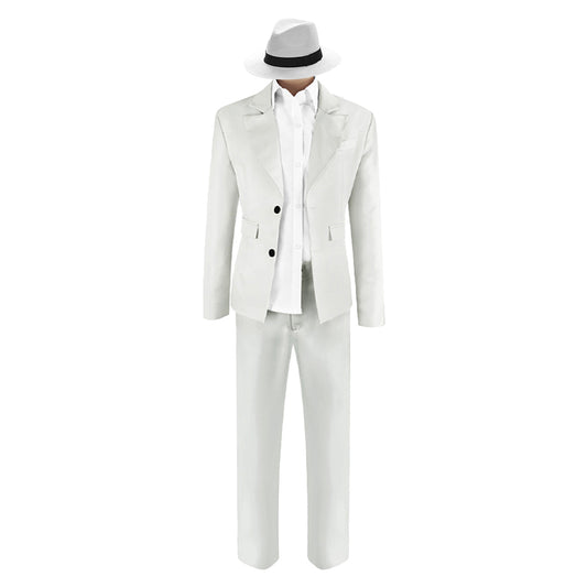 The Bad Guys Mr. Wolf Set d'Uniformes Blancs Cosplay Costume