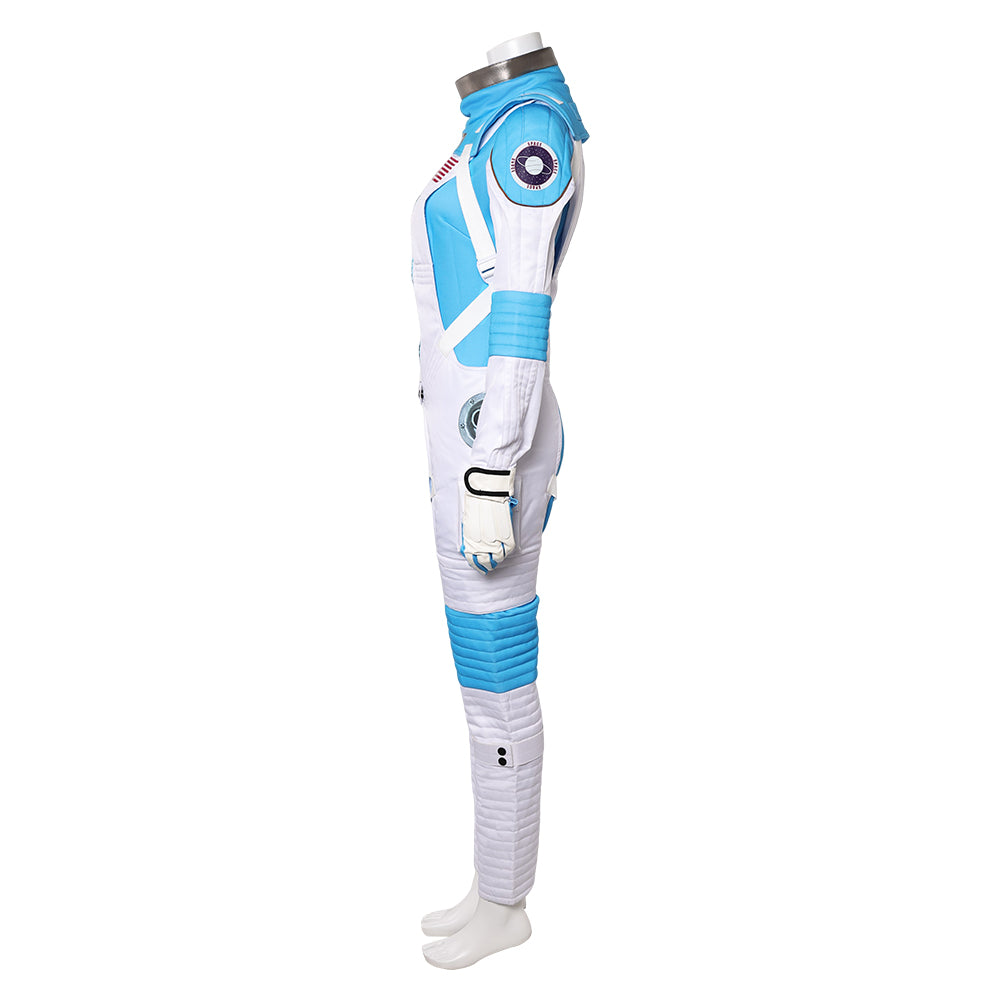 The Fantastic Four: First Steps(2025) Invisible Woman Combinaison Spatiale Bleu et Blanche Cosplay Costume