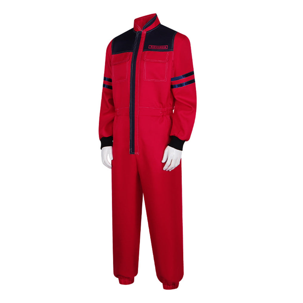 The Running Man(2025) Glen Powell Combinaison Rouge Cosplay Costume