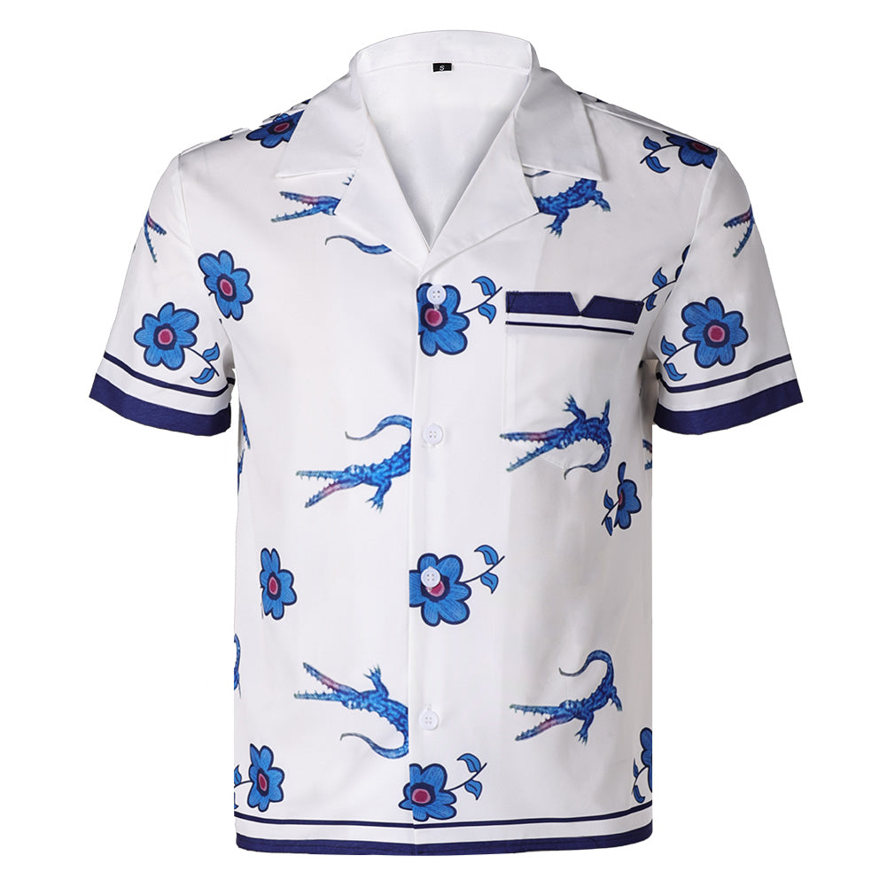 The White Lotus Saison 3(2025) Lochlan Ratliff Chemise Blanche Cosplay Costume