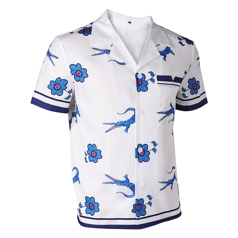 The White Lotus Saison 3(2025) Lochlan Ratliff Chemise Blanche Cosplay Costume