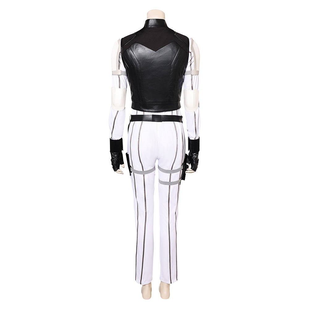Thunderbolts(2025) Yelena Belova Tenue Noire et Blanche Cosplay Costume