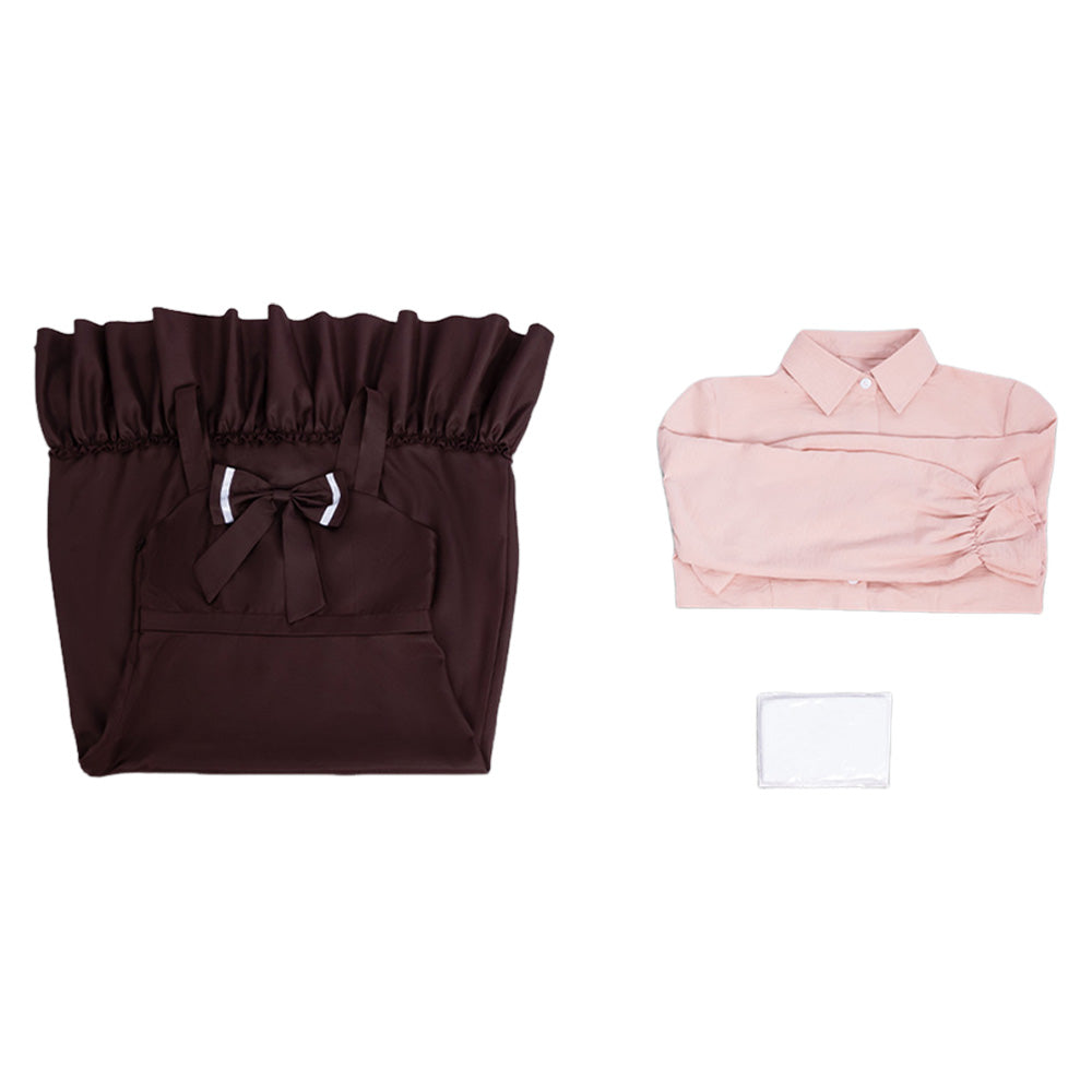 Toradora Aisaka Taiga Robe Noire+Chemise Rose Cosplay Costume