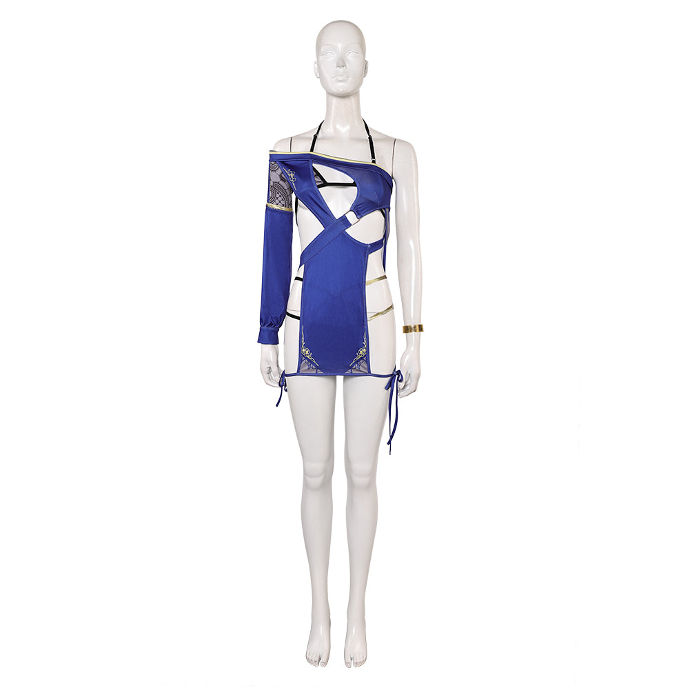 Venus Vacation Prism: Dead or Alive Xtreme(2025) Monika Maillot de Bain Bleu Cosplay Costume