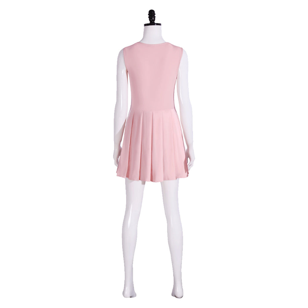 Wicked Glinda Robe Plissée Rose Cosplay Costume