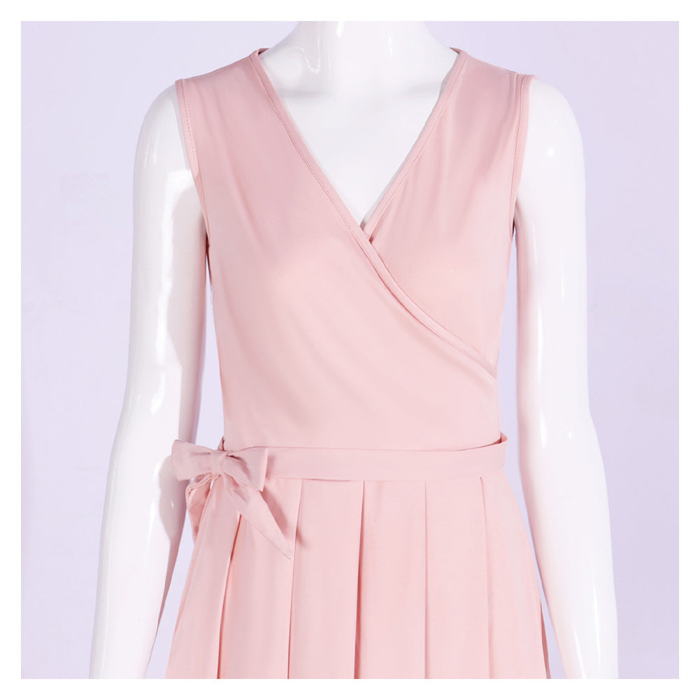 Wicked Glinda Robe Plissée Rose Cosplay Costume