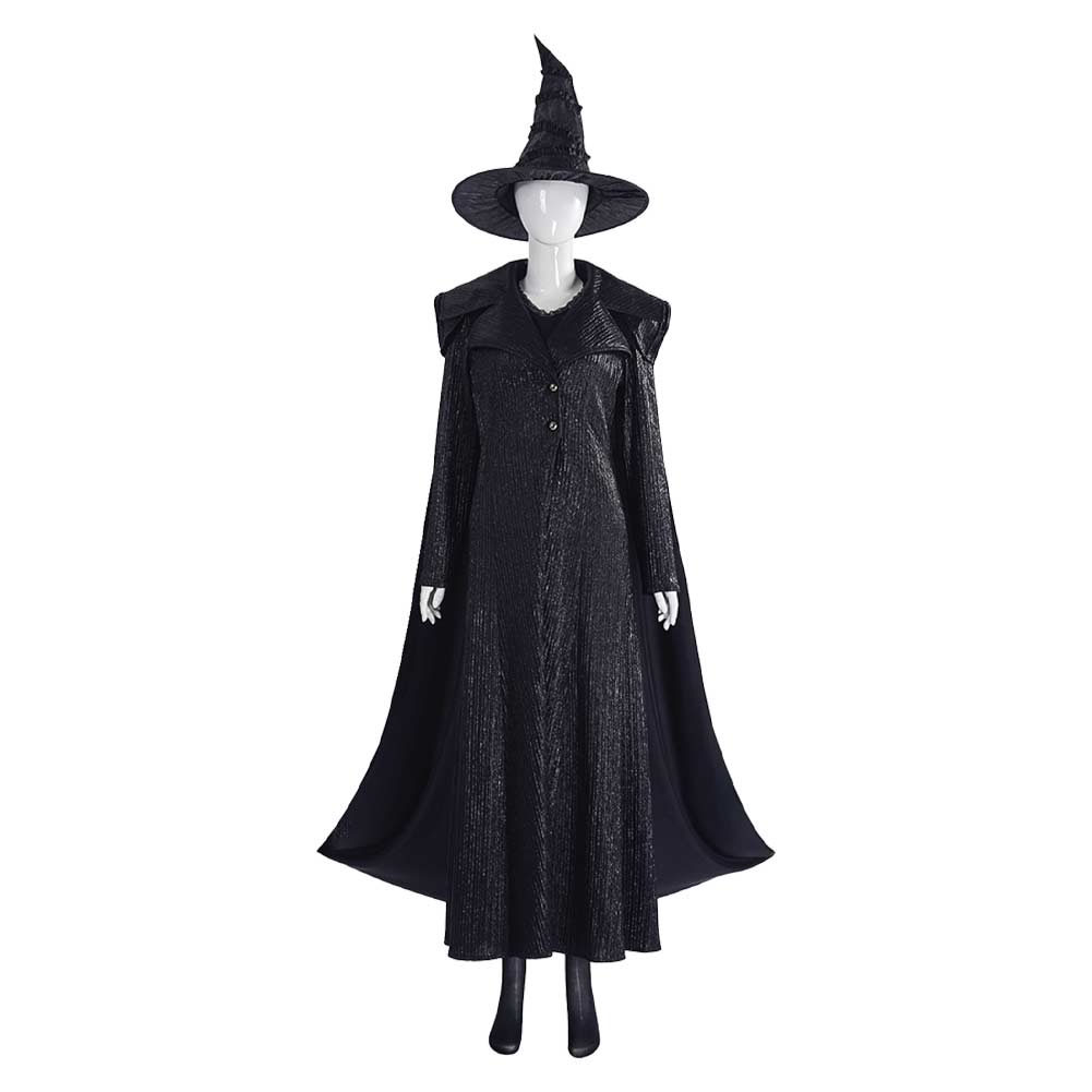 Wicked: For Good(2025) Elphaba Tenue de Sorcière Noire Cosplay Costume
