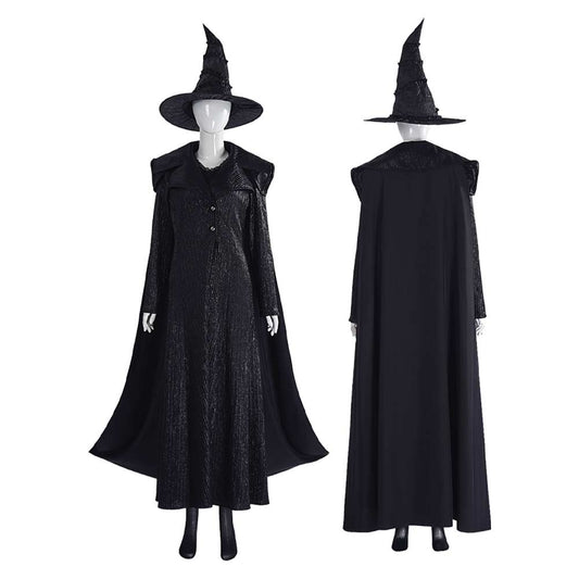 Wicked: For Good(2025) Elphaba Tenue de Sorcière Noire Cosplay Costume