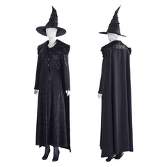 Wicked: For Good(2025) Elphaba Tenue de Sorcière Noire Cosplay Costume