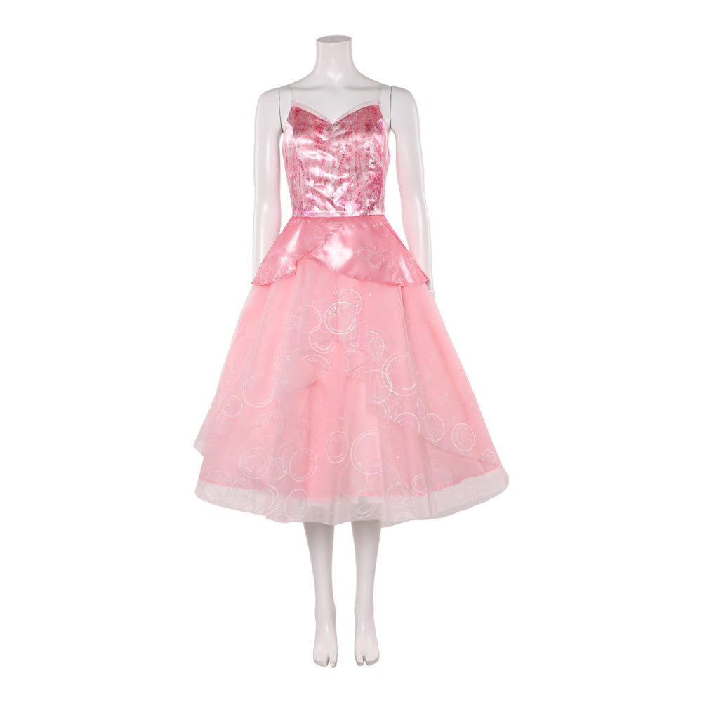Wicked: For Good(2025) Glinda Robe à Bretelles Rose Cosplay Costume Ver.2