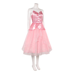 Wicked: For Good(2025) Glinda Robe à Bretelles Rose Cosplay Costume Ver.2