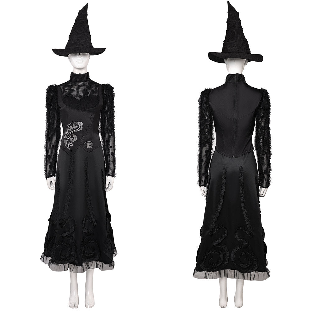 Wicked(2024) Elphaba Tenue Noir Cosplay Costume