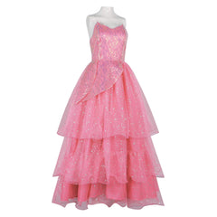 Wicked(2024) Glinda Robe Tube Rose Cosplay Costume