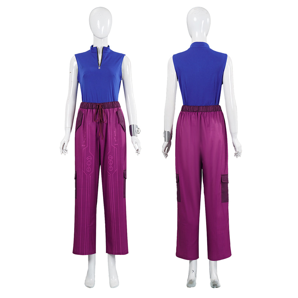 Zombies 4(2025) Addison Tenue Bleue et Violette Cosplay Costume