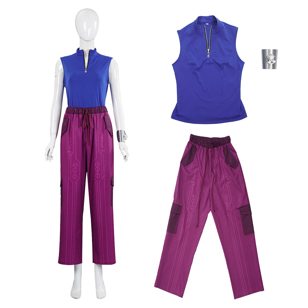 Zombies 4(2025) Addison Tenue Bleue et Violette Cosplay Costume