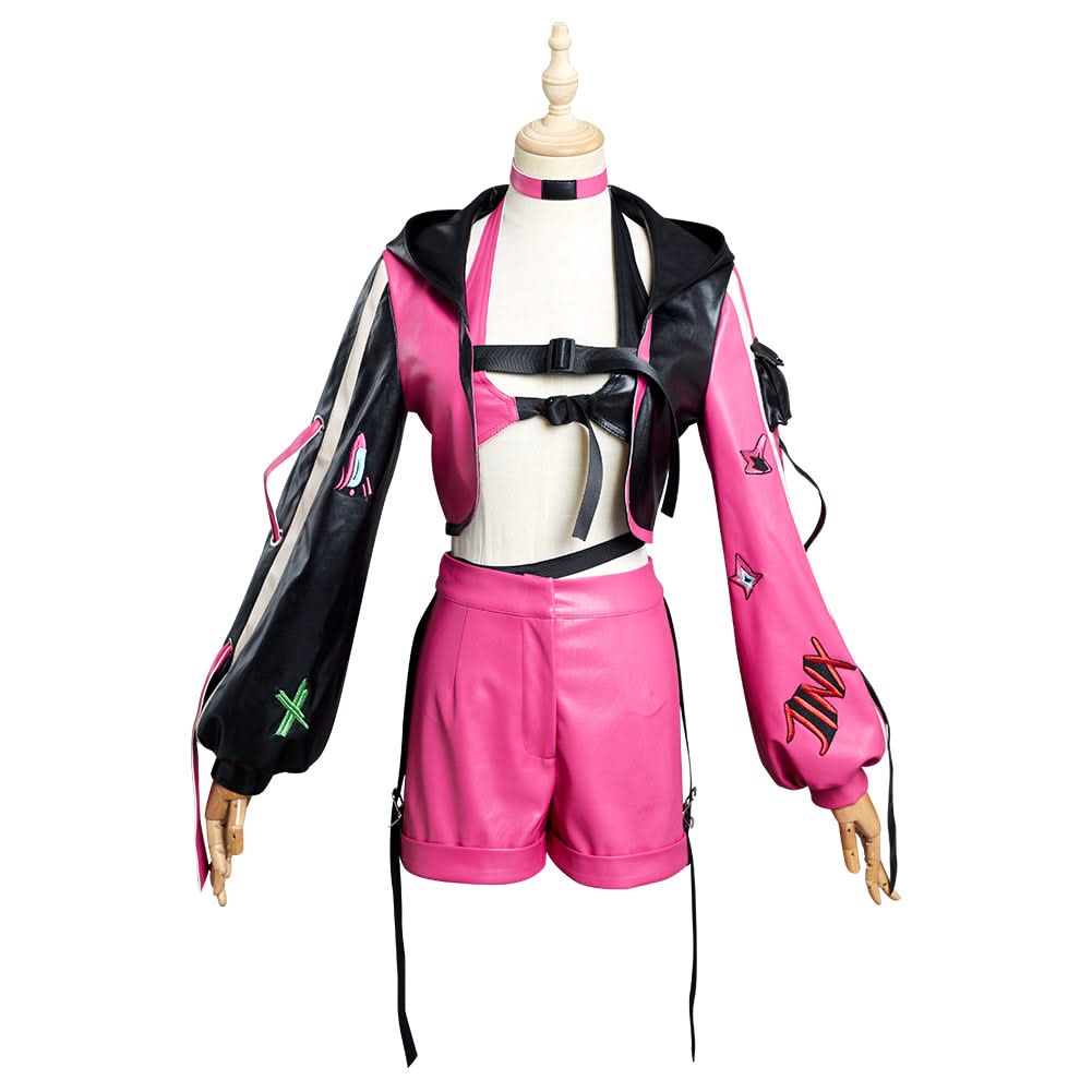 LOL League of Legends Jinx Violence Lolita Cosplay Costume