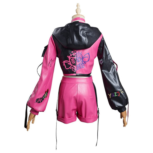 LOL League of Legends Jinx Violence Lolita Cosplay Costume