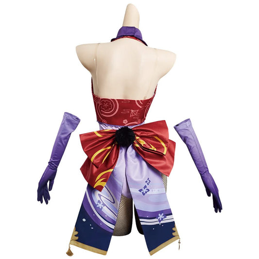 Genshin Impact Beelzebul Baal Raiden Shogun Bunny Girl Cosplay Costume Design Original- Cossky