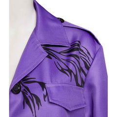 Japanais Bosozoku Kimono Manteau Violet Pant Cosplay Costume Halloween Carnival