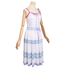 Crisis Core Final Fantasy VII Aerith Gainsborough Robe Blanc Cosplay Costume