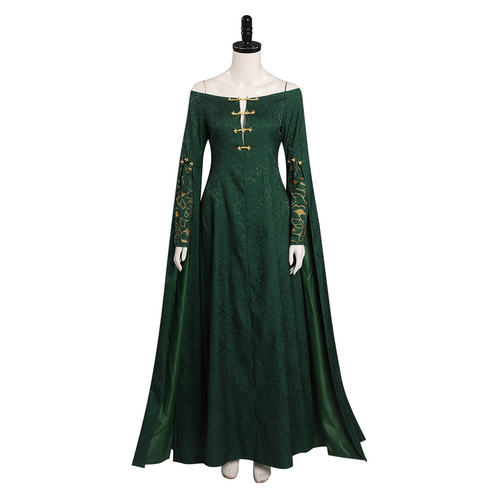 Adulte House of the Dragon Jeune Alicent Hightower Robe Vintage Cosplay Costume Médiéval Halloween Carnival