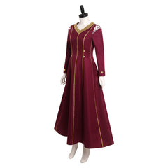 2022 House of the Dragon Rhaenyra Targaryen Robe Rouge Vintage Cosplay Costume Médiéval Halloween Carnival