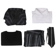 Enfant La Famille Addams 2 Mercredi Cosplay Costume Uniforme Ecole Carnaval