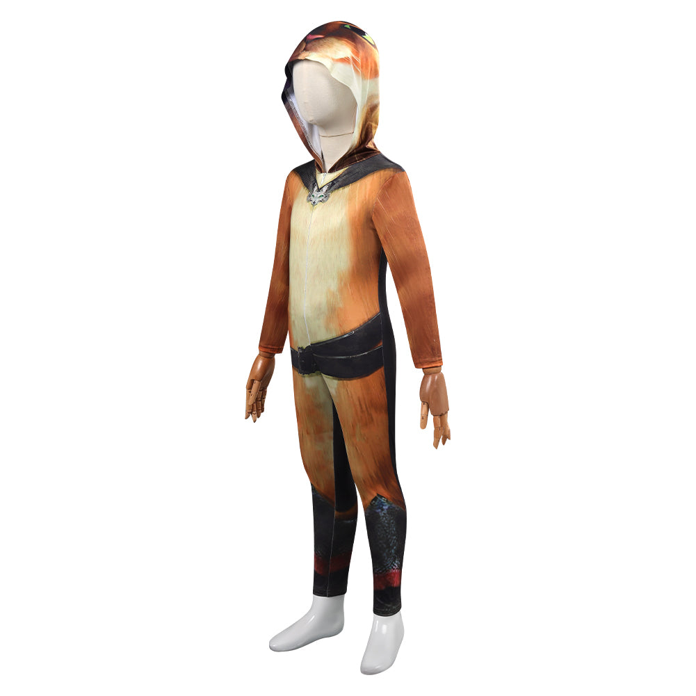 Enfant Le Chat potté 2 : La Dernière Quête Puss in Boots Combinaison Cosplay Costume