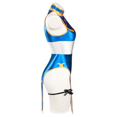 Enfant Street Fighter Chun Li Bleu Jeu  Maillot De Bain Cosplay Costume