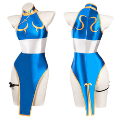 Enfant Street Fighter Chun Li Bleu Maillot De Bain Cosplay Costume