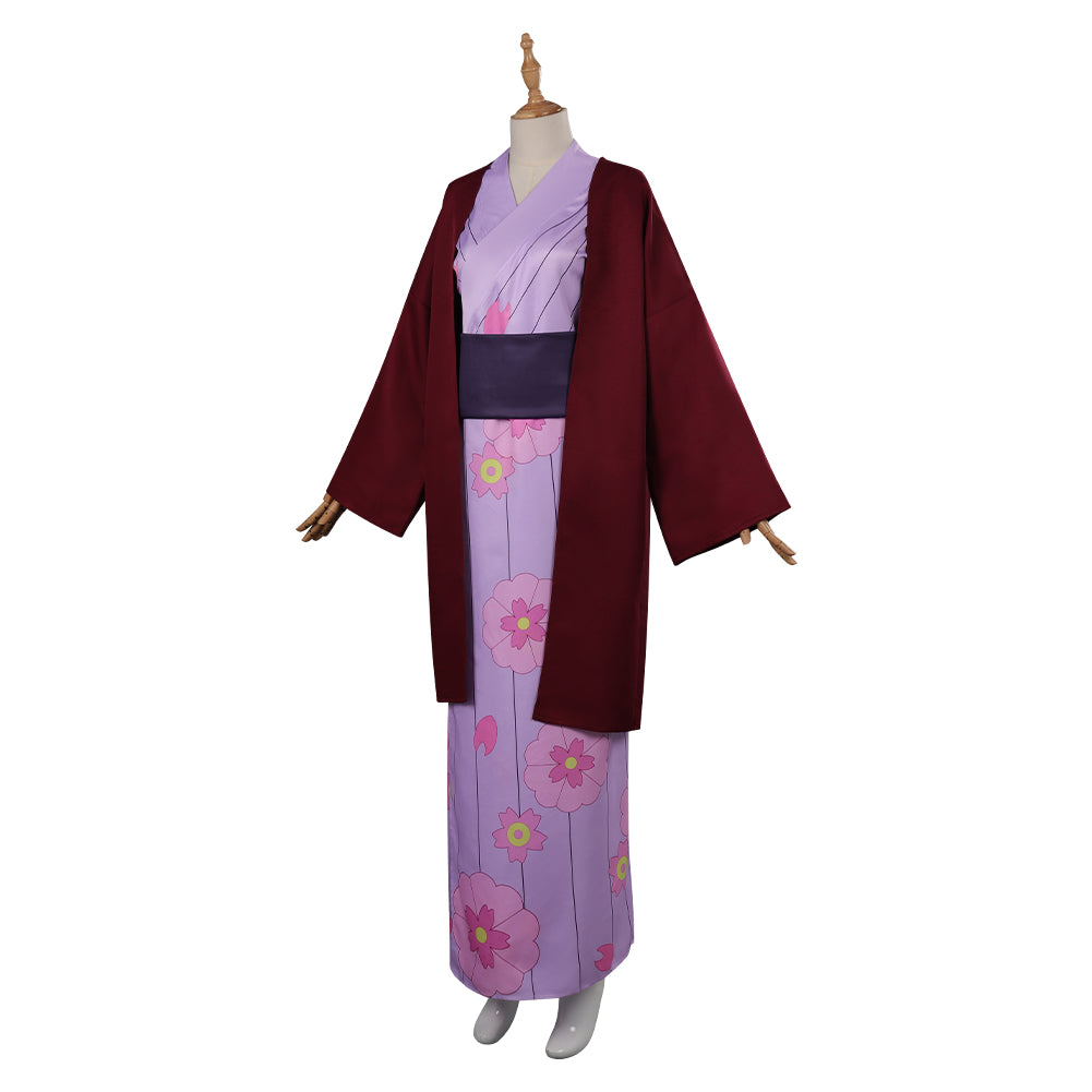 Demon Slayer Kanroji Mitsuri  Cosplay Costume Kimono Outfits Halloween Carnival Party Disguise Suit