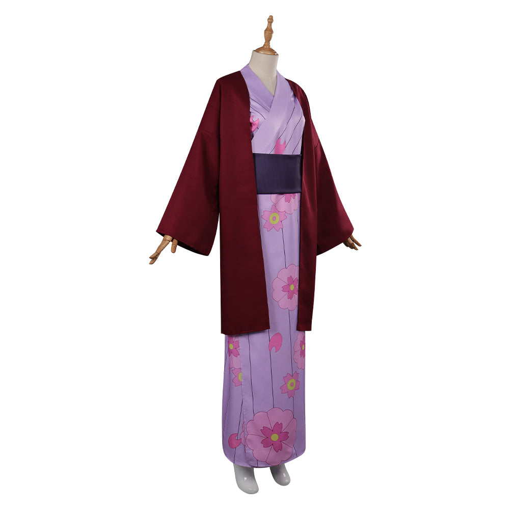 Demon Slayer Kanroji Mitsuri  Cosplay Costume Kimono Outfits Halloween Carnival Party Disguise Suit